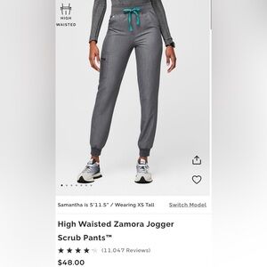 High waisted Zamora joggers scrub pants